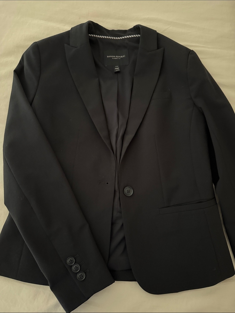 Banana Republic Black Women's Single-Button Blazer - 00P